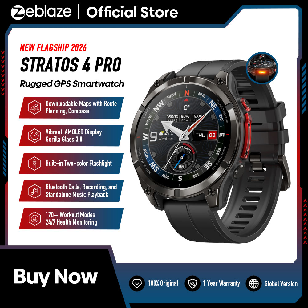 Table Tennis World - Zeblaze Stratos 4 PRO Layar AMOLED