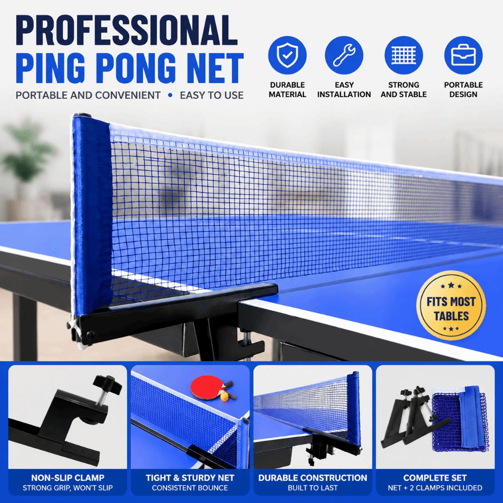 Table Tennis Bat Butterfly - Jaring Tenis Meja Standar, Tiang Lipat,