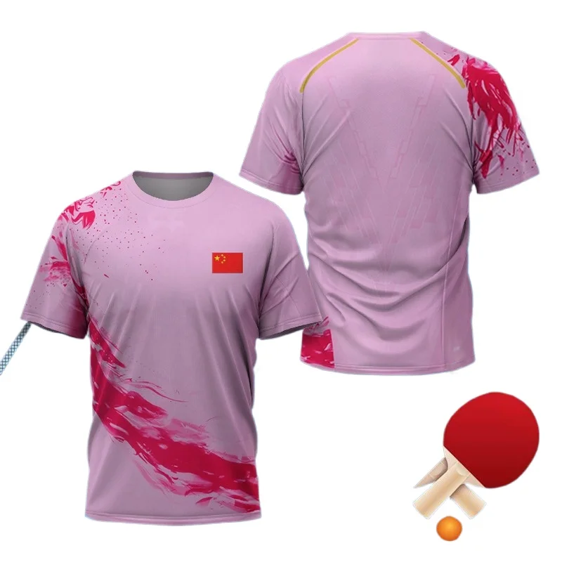 Kaus Grafis Tenis Meja CHINA D - Table Tennis Graphics ulasan dan harga